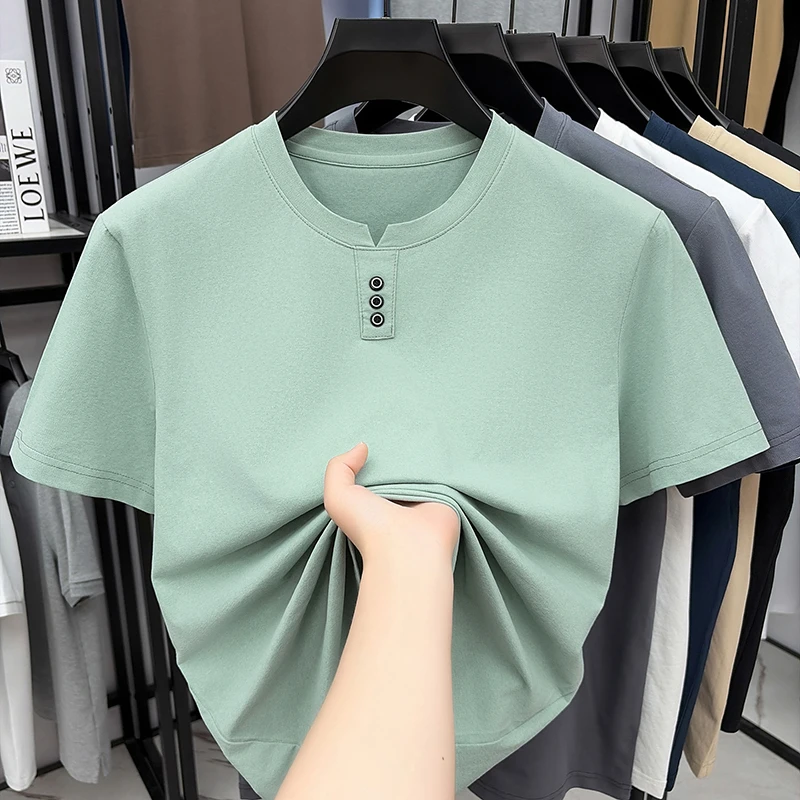 Mens Casual Henley Neck T Shir - Embellish Knit avis et prix
