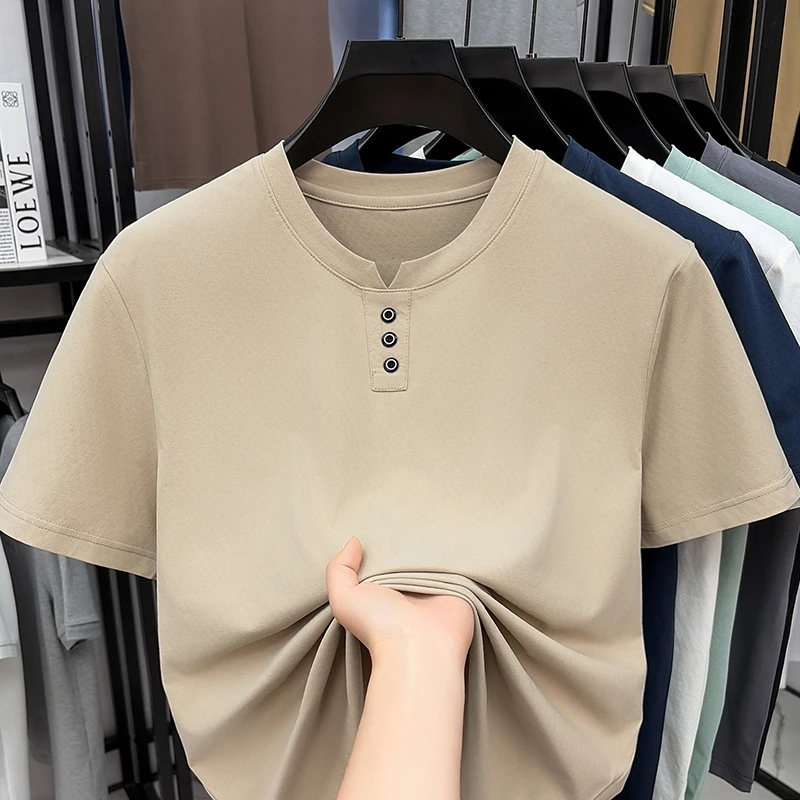 Mens Casual Henley Neck T Shir - Embellish Knit avis et prix