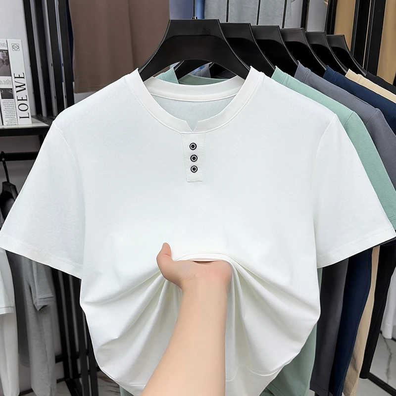 Mens Casual Henley Neck T Shir - Embellish Knit avis et prix