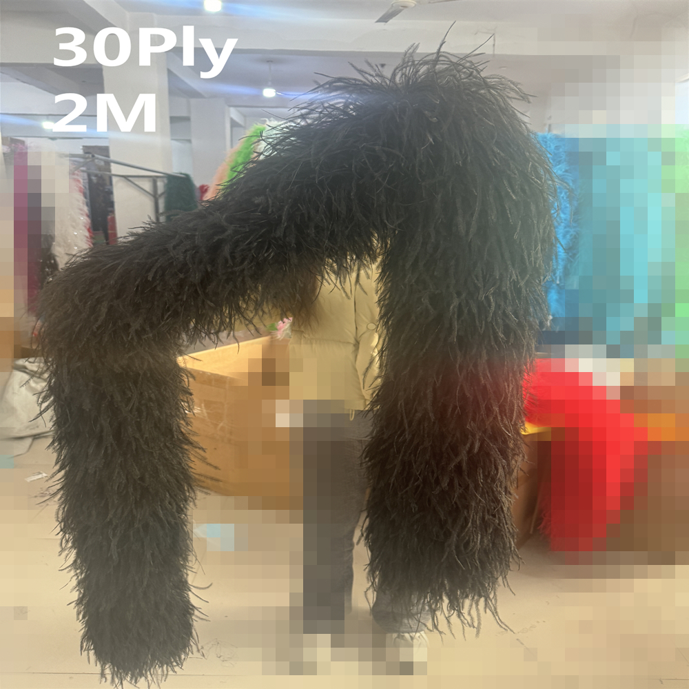 Natural Ostrich feather boa 1  - Feather Trim Marabou avis et prix
