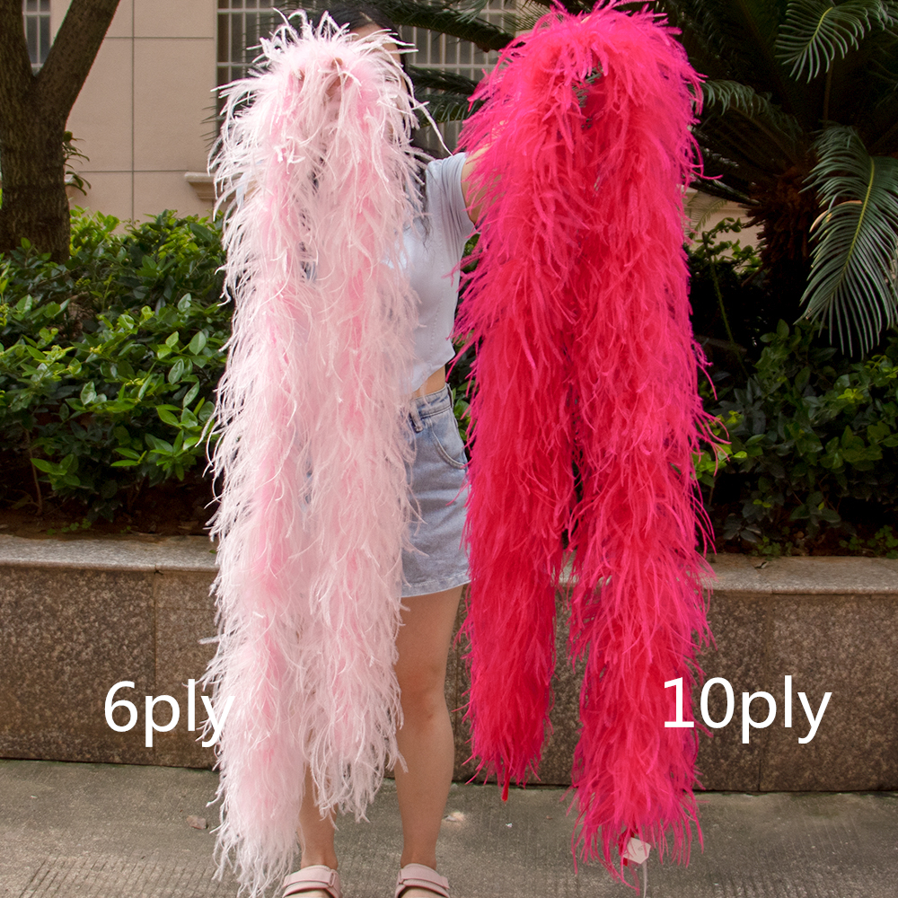 Natural Ostrich feather boa 1  - Feather Trim Marabou avis et prix