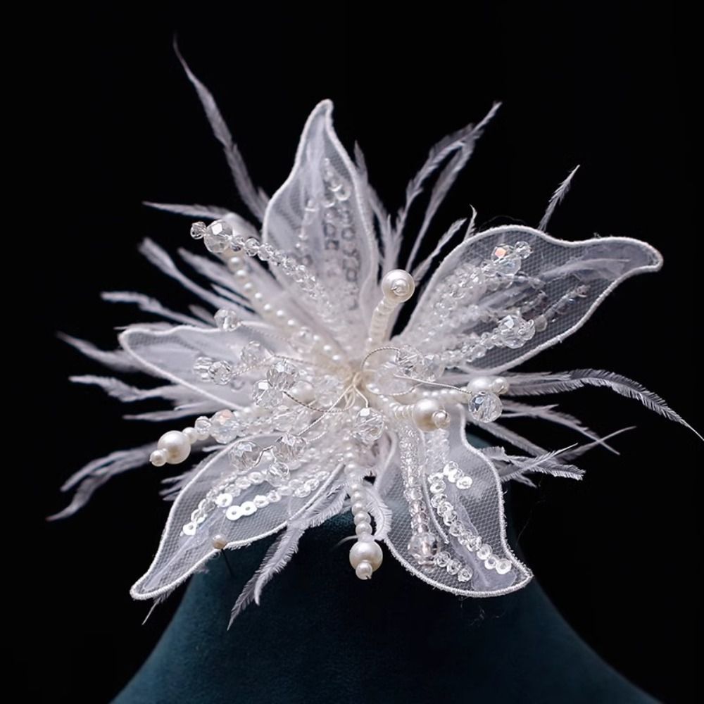 Feather Pearl 3D Organza Flowe - Applique Patch Flower avis et prix