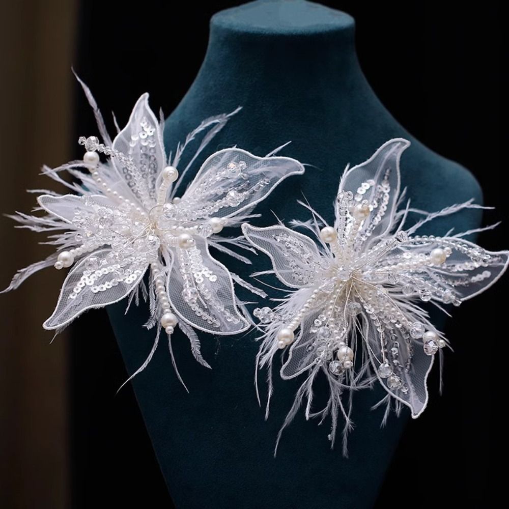 Feather Pearl 3D Organza Flowe - Applique Patch Flower avis et prix
