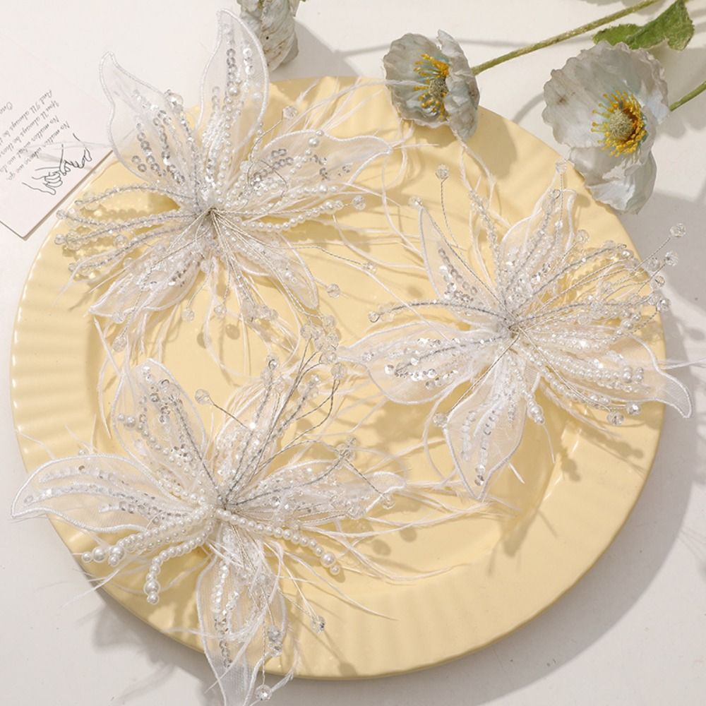 Feather Pearl 3D Organza Flowe - Applique Patch Flower avis et prix
