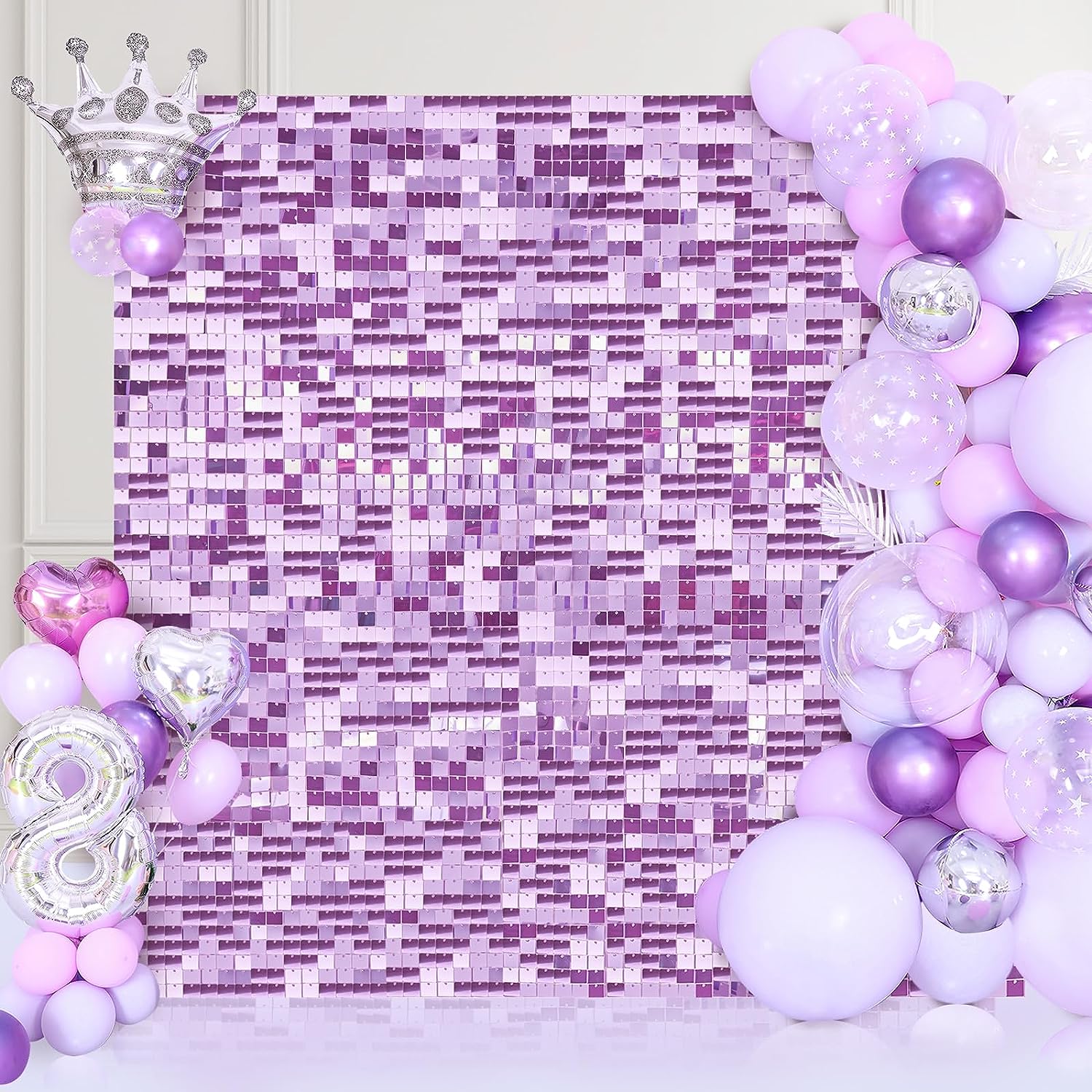 12PCS/Set Light Purple Shimmer - Sequin Fabric Panel avis et prix