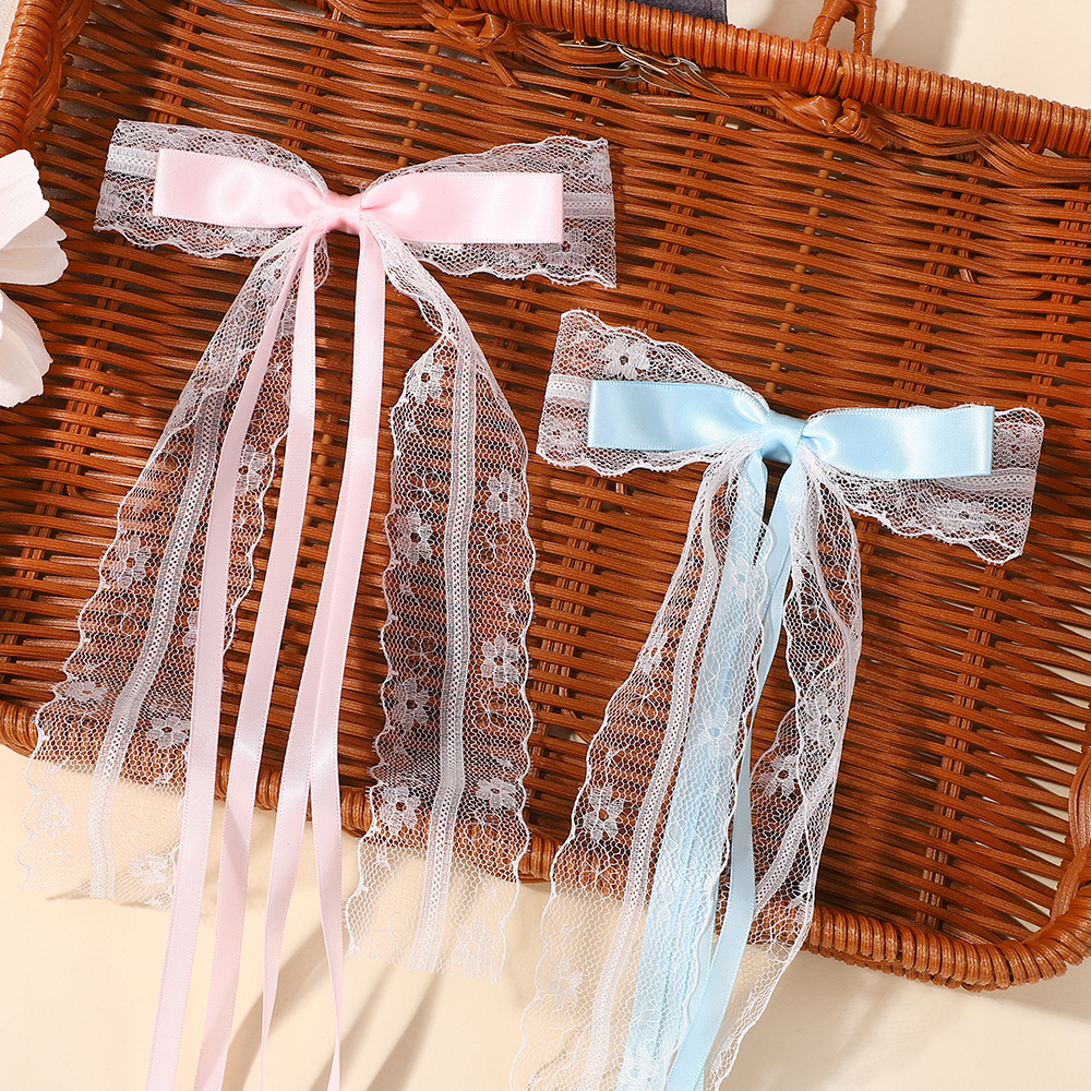 Korean Style Pink Blue Lace Bo - Tassel Fringe Trim avis et prix