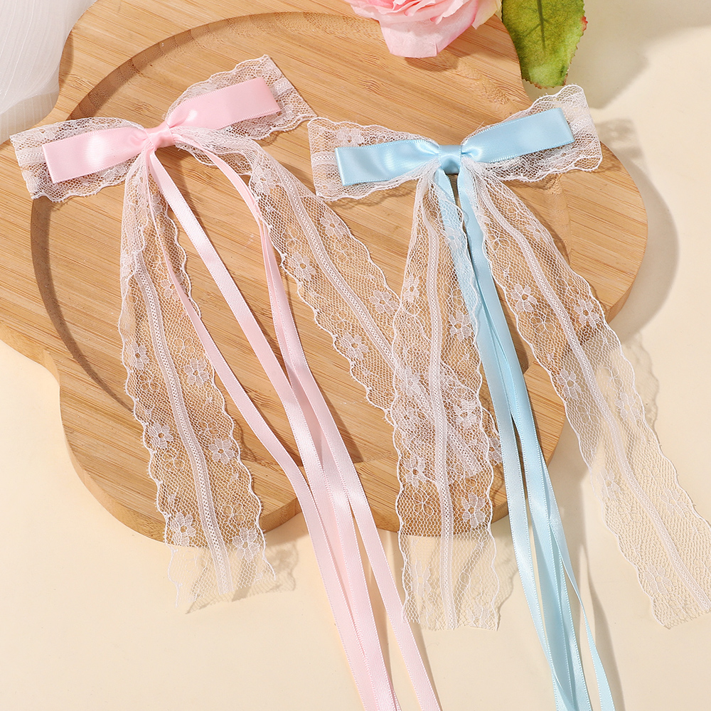 Korean Style Pink Blue Lace Bo - Tassel Fringe Trim avis et prix