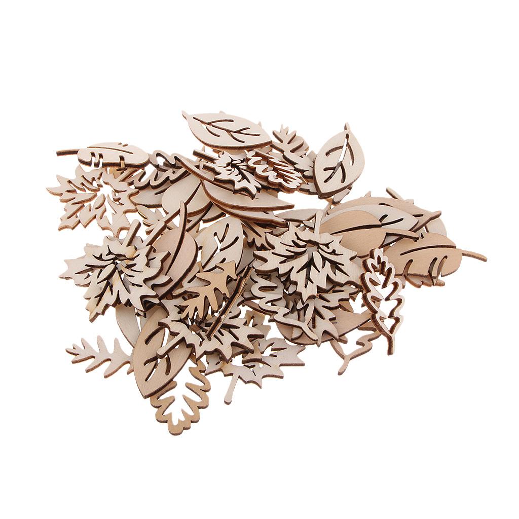 50 Pieces Wooden Leaves Embell - Christmas Craft Embellishment avis et prix