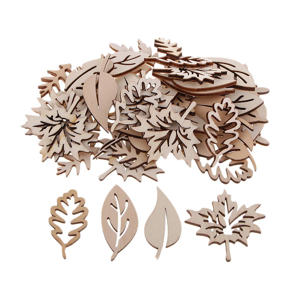 50 Pieces Wooden Leaves Embell - Christmas Craft Embellishment avis et prix