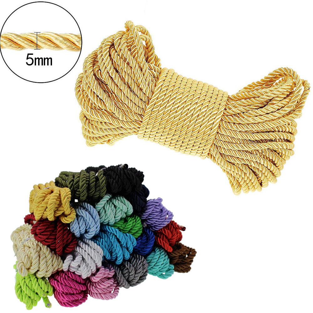 10M Silk Rope 3-Ply Braided Co - Cord Trim Twisted avis et prix