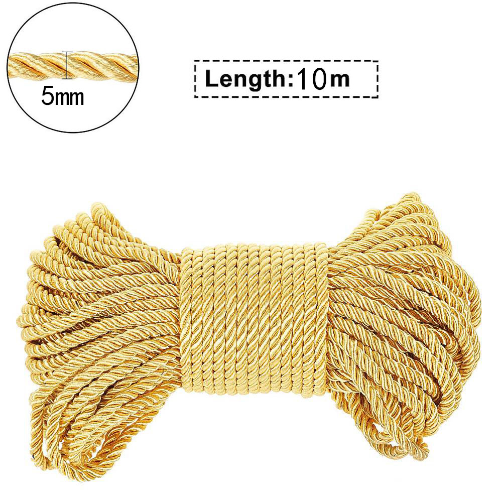 10M Silk Rope 3-Ply Braided Co - Cord Trim Twisted avis et prix