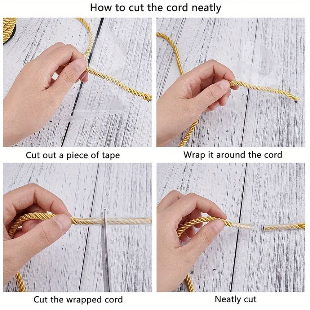 10M Silk Rope 3-Ply Braided Co - Cord Trim Twisted avis et prix