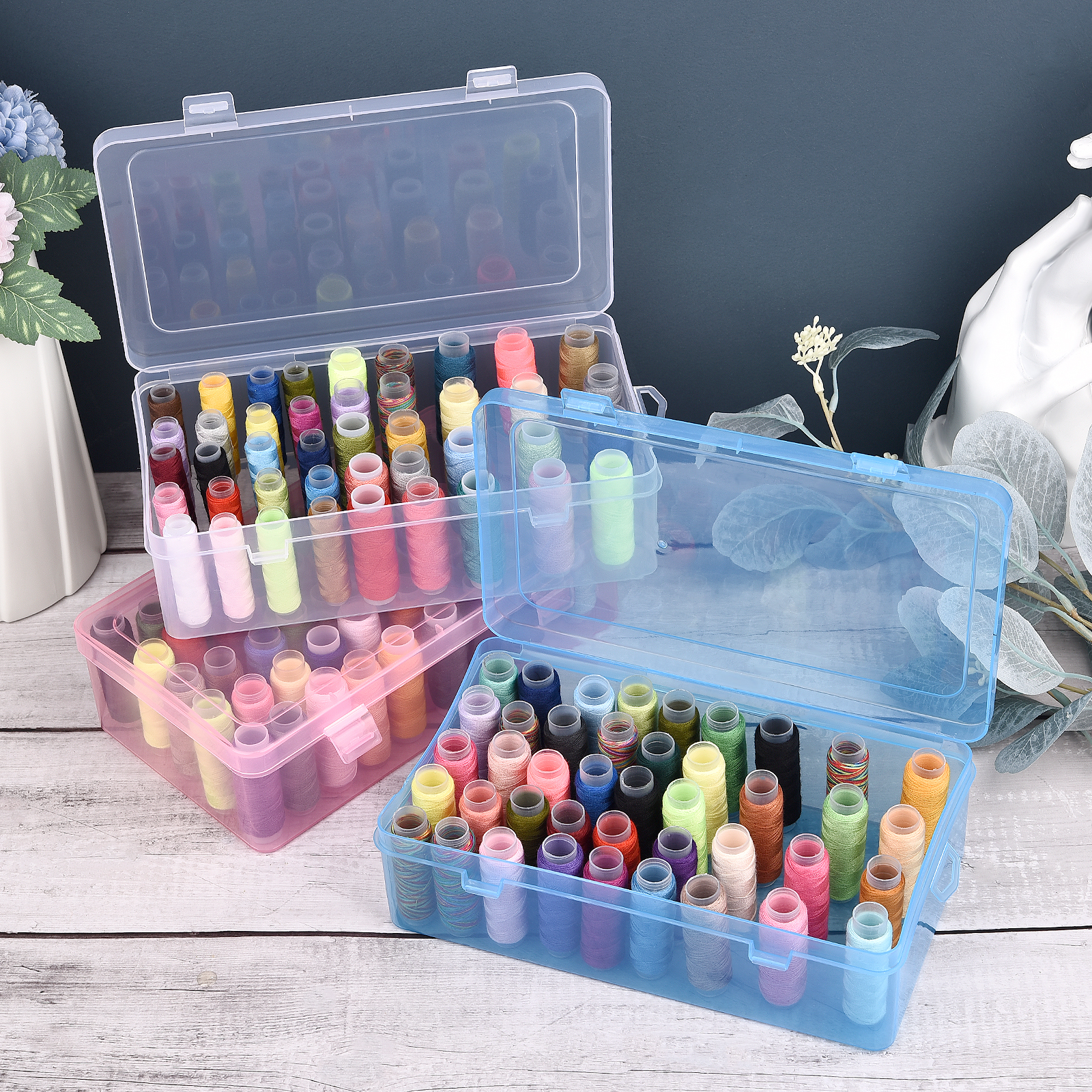 New Sewing Thread Box 42 Piece - Craft Embellishment Storage avis et prix