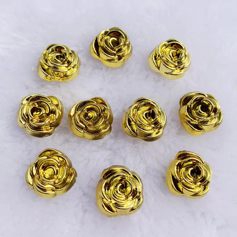 40pcs 14mm Gold Rose Flowers R - Embellishment Glue Craft avis et prix