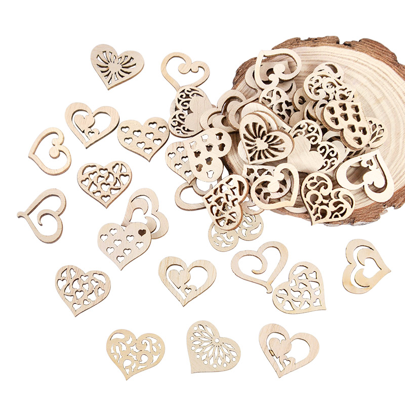 50/100pcs Hollowed Heart Patte - Embellishments For Scrapbooking avis et prix