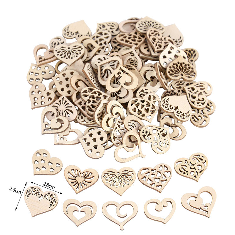 50/100pcs Hollowed Heart Patte - Embellishments For Scrapbooking avis et prix