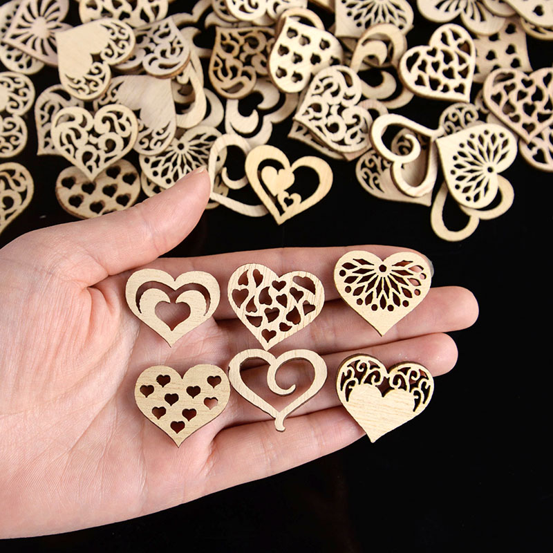 50/100pcs Hollowed Heart Patte - Embellishments For Scrapbooking avis et prix