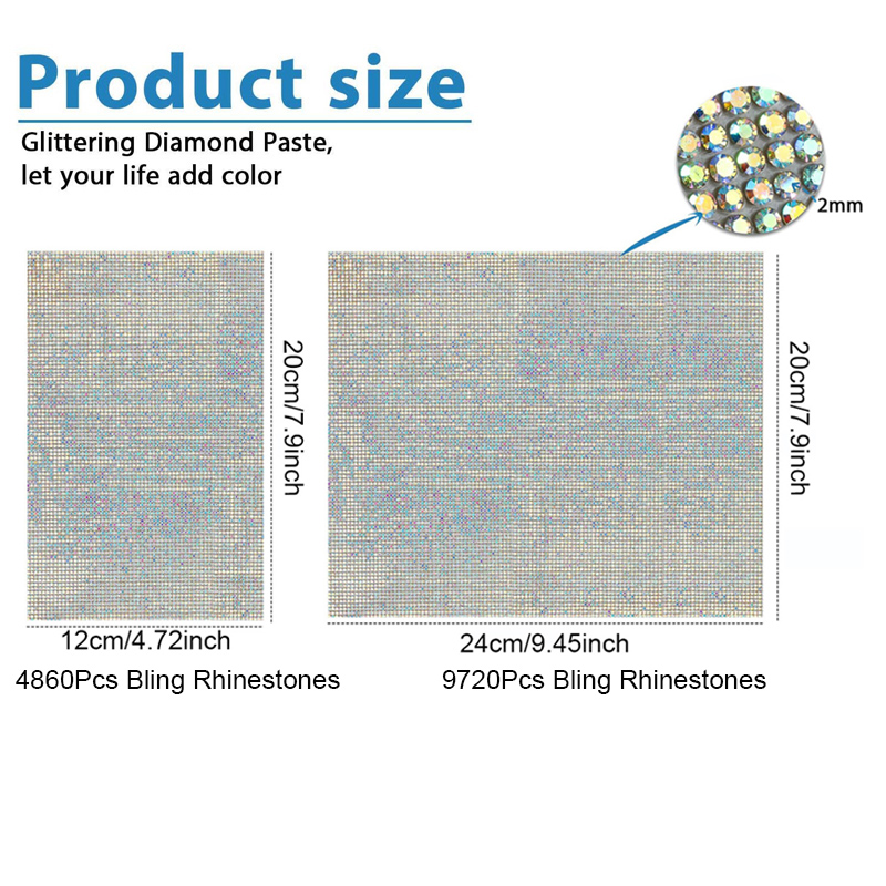 9720/4860Pcs Bling Rhinestone  - Hotfix Rhinestone Sheet avis et prix