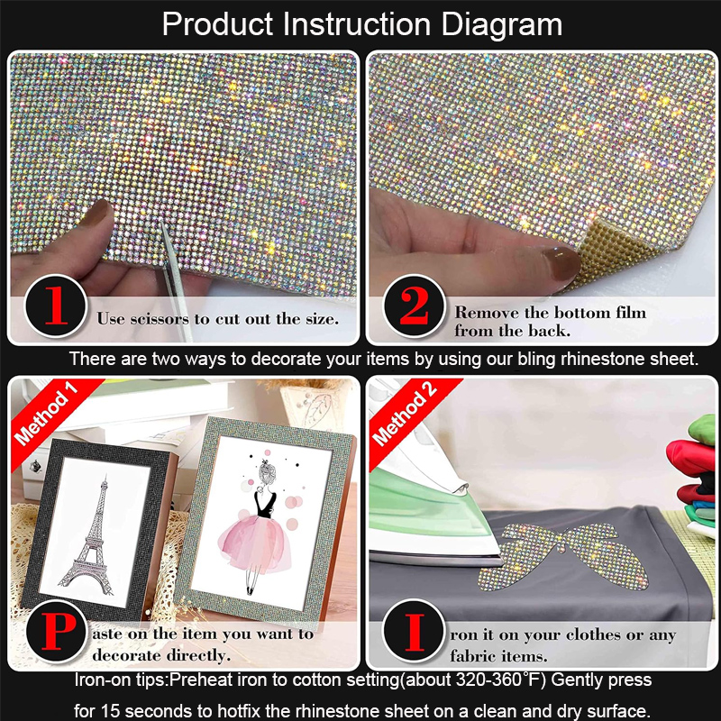 9720/4860Pcs Bling Rhinestone  - Hotfix Rhinestone Sheet avis et prix