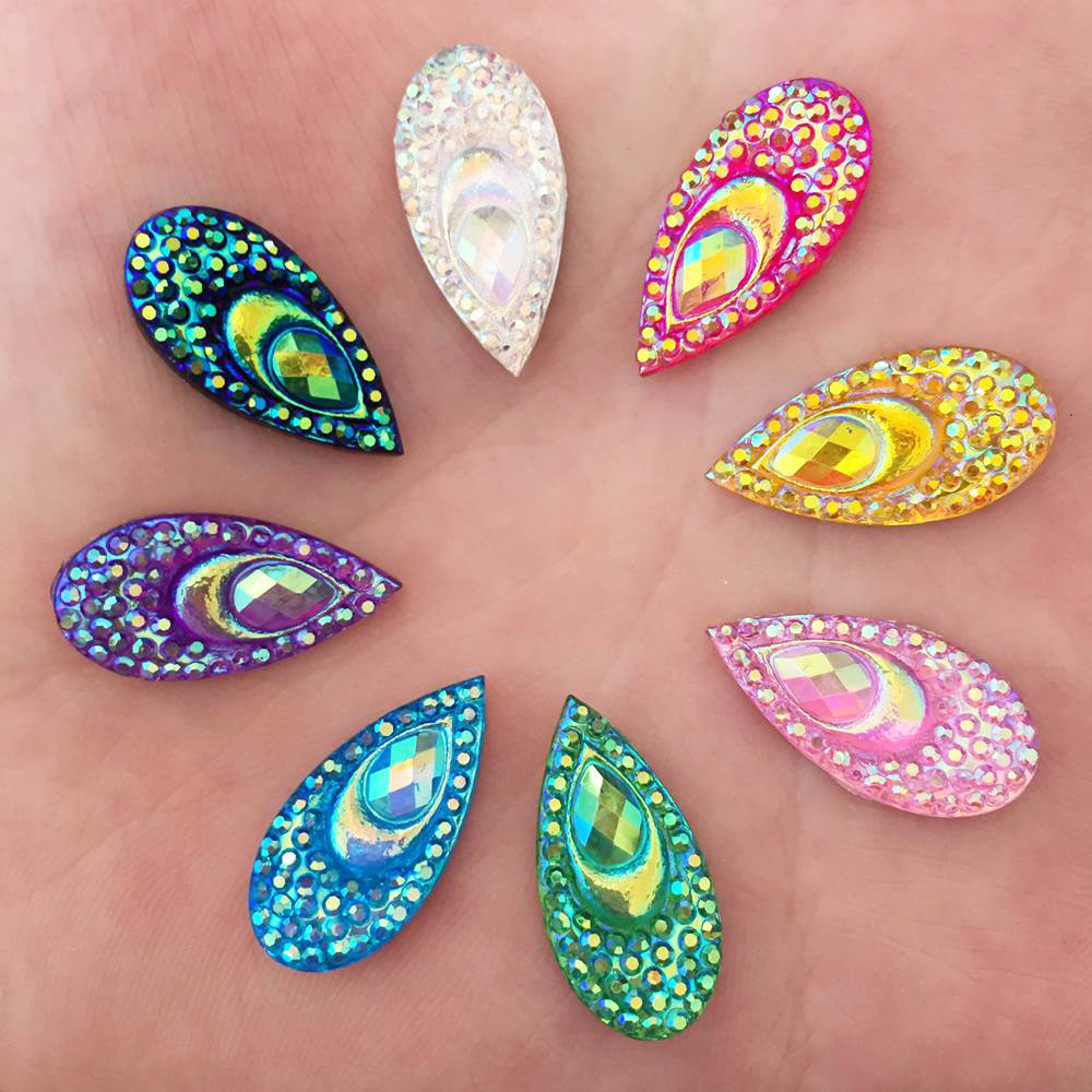 40PCS Resin 10*20mm Teardrop P - Embellishment Glue Craft avis et prix