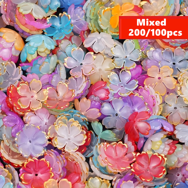 200/100pcs 15mm Colorful Acryl - Embroidery Embellishments avis et prix