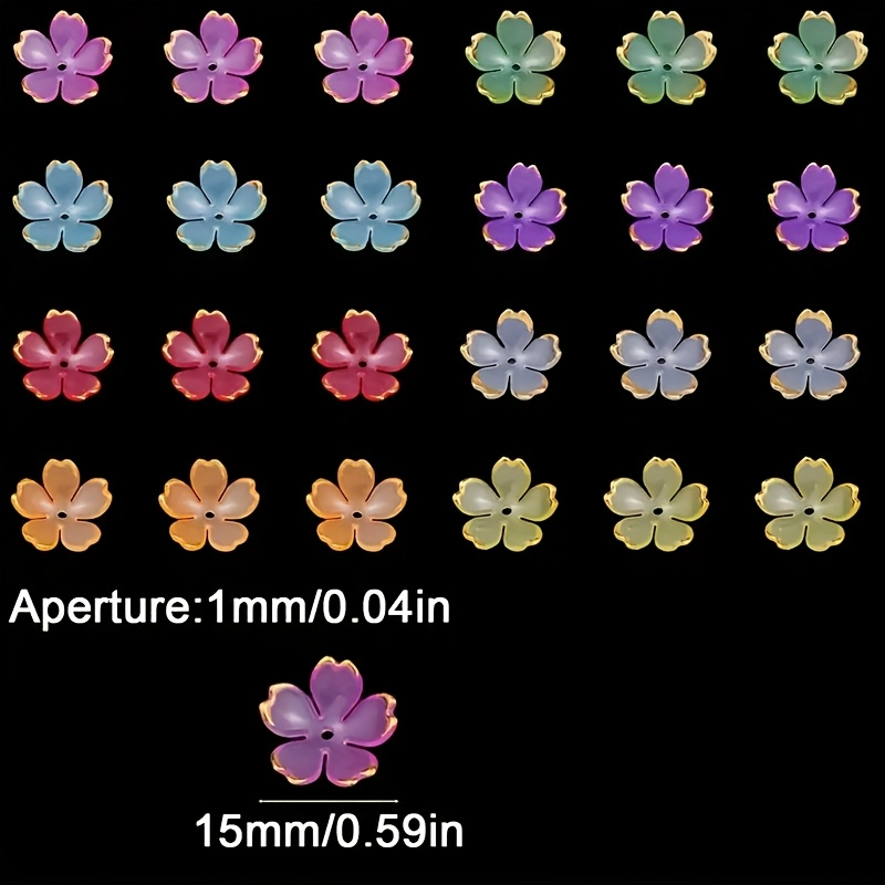 200/100pcs 15mm Colorful Acryl - Embroidery Embellishments avis et prix