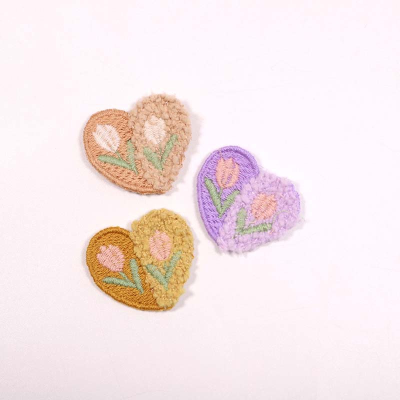10PCS Wool Plush Love Flower A - Applique Patch Flower avis et prix