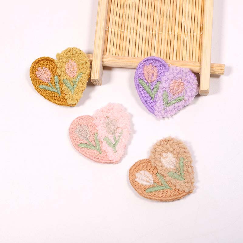 10PCS Wool Plush Love Flower A - Applique Patch Flower avis et prix