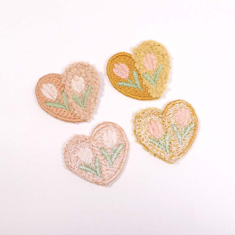 10PCS Wool Plush Love Flower A - Applique Patch Flower avis et prix