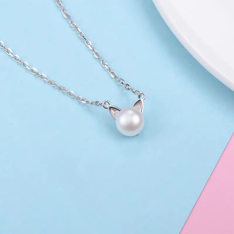 Fashion 925 Sterling Silver Je - Pearl Trim Chain avis et prix