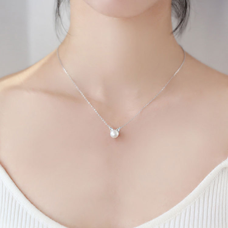Fashion 925 Sterling Silver Je - Pearl Trim Chain avis et prix