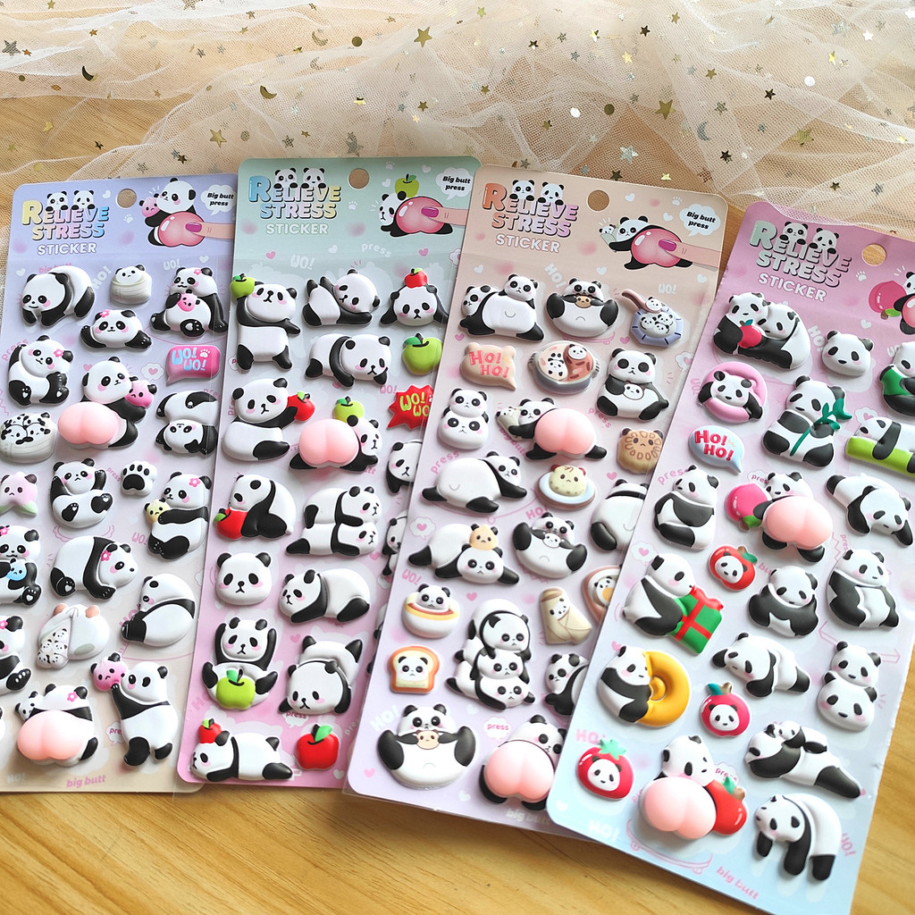 4-Piece Cute Panda Stress Reli - Craft Embellishment World avis et prix