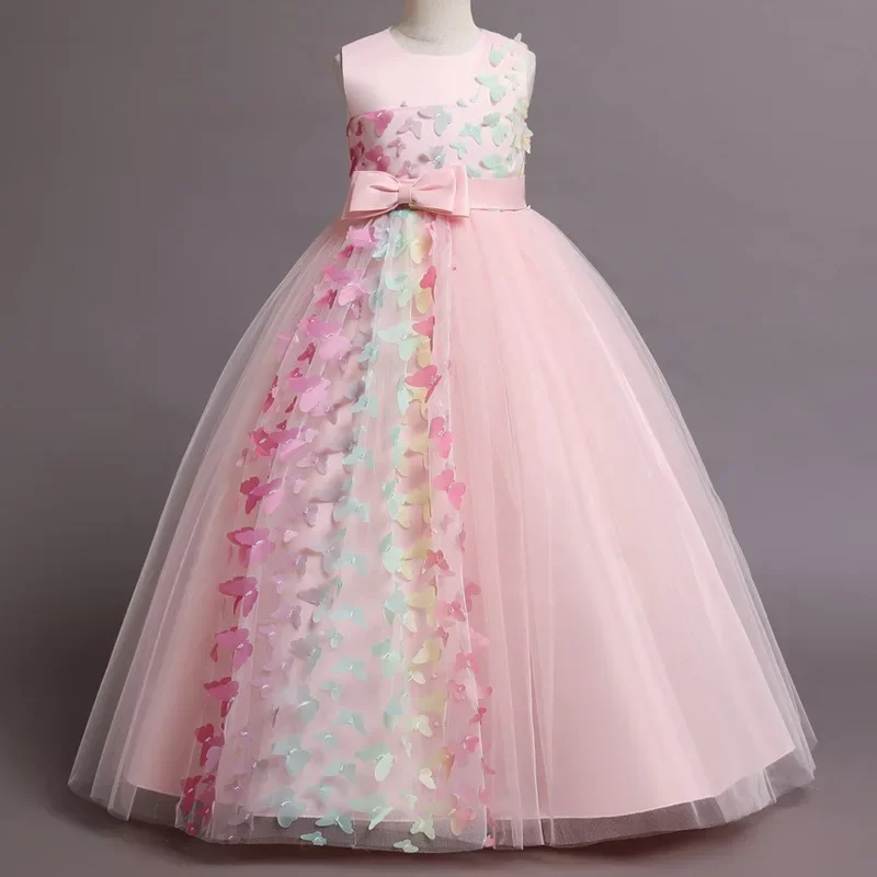 Fashion Bow Flower Girl Dresse - Lace Ribbon Trim avis et prix