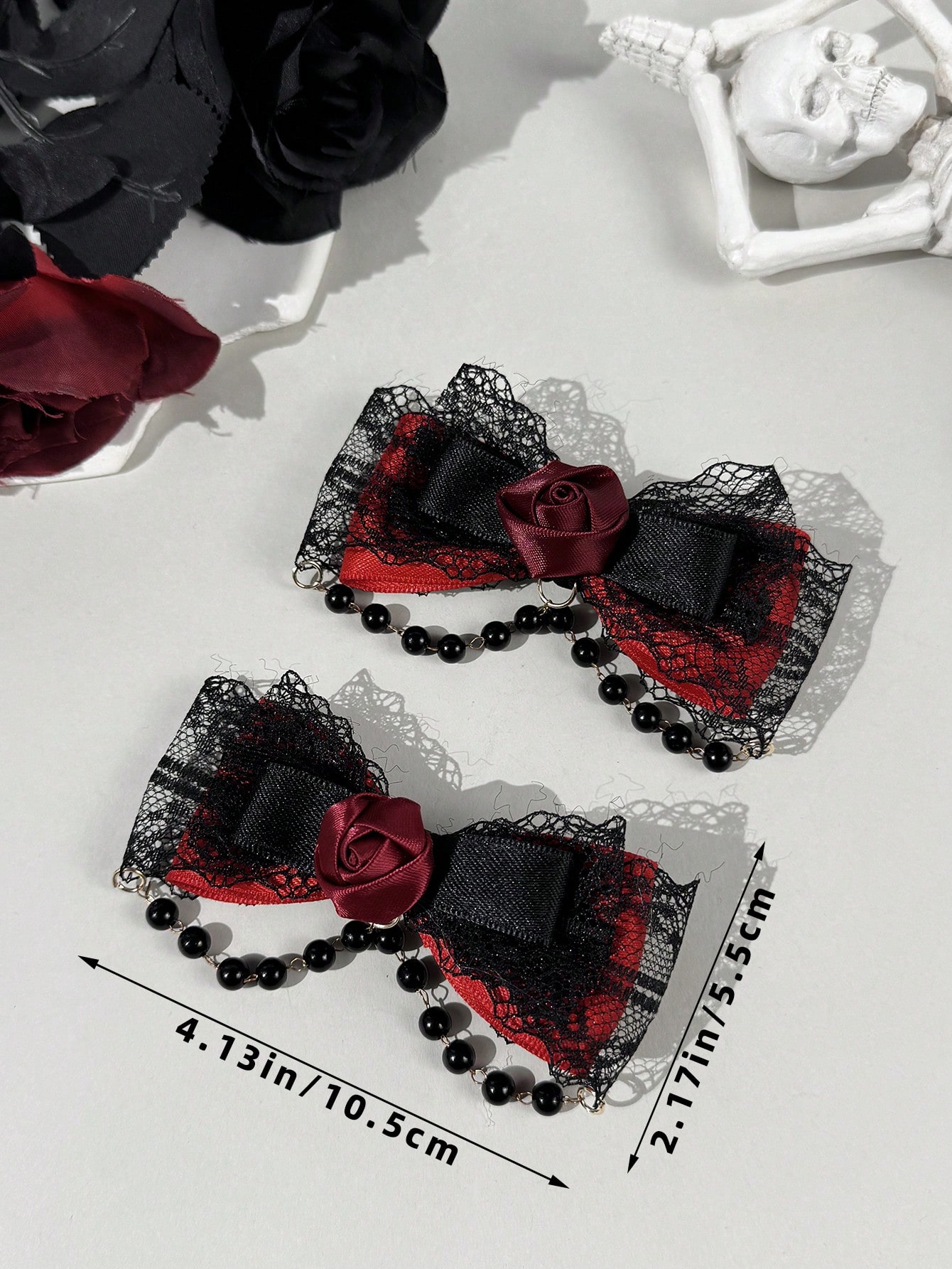 2-piece Gothic style lace ribb - Lace Ribbon Trim avis et prix
