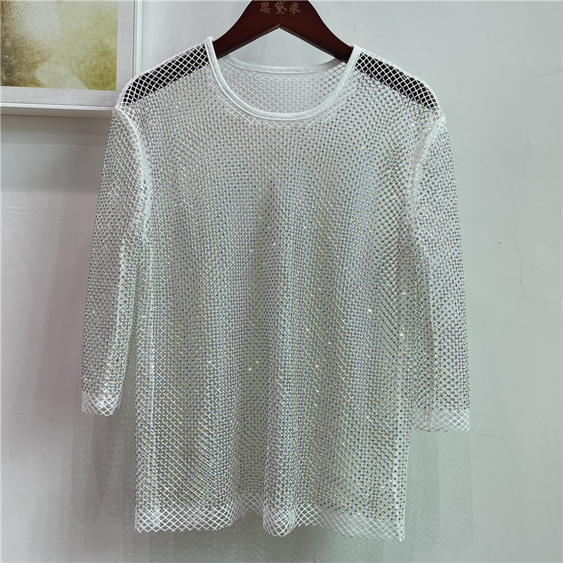 ColorShiny Diamonds  Electric  - Crystal Mesh Fabric avis et prix