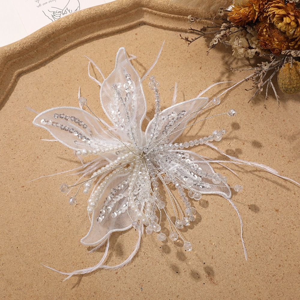 1PC Feather Pearl 3D Organza F - Applique Patch Flower avis et prix