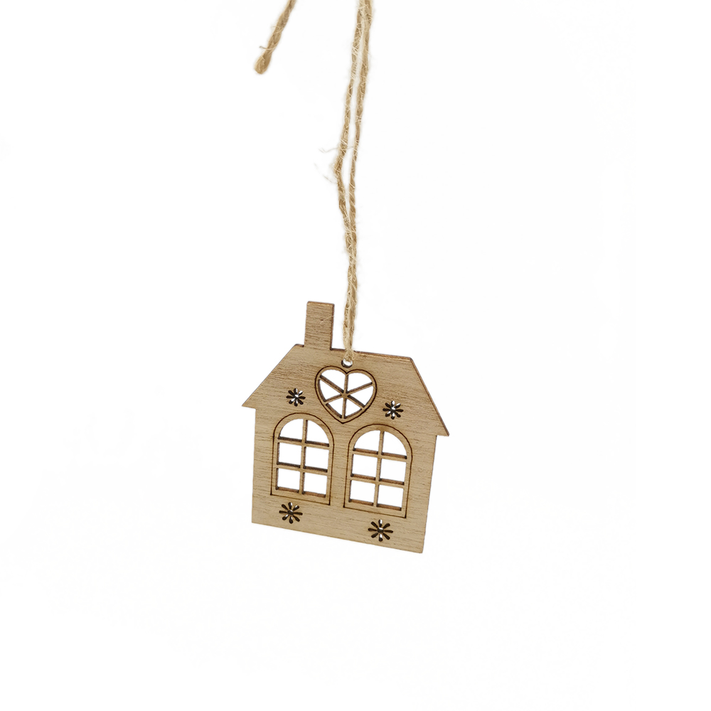 10pcs Wooden Hollow House Cuto - Christmas Craft Embellishment avis et prix
