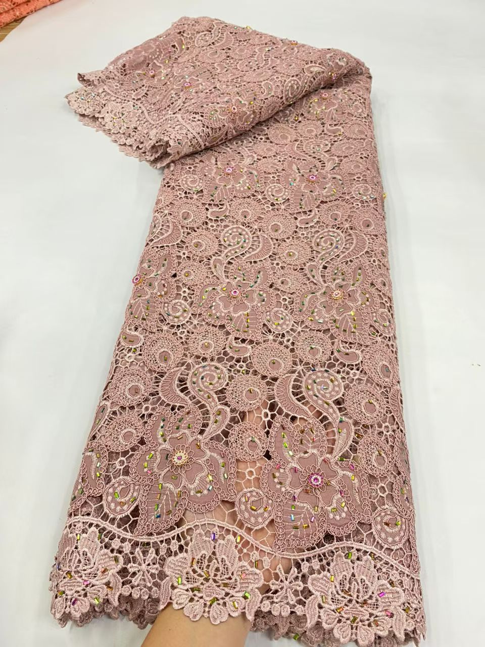 Latest Cord Guipure Lace Fabri - Crystal Mesh Fabric avis et prix