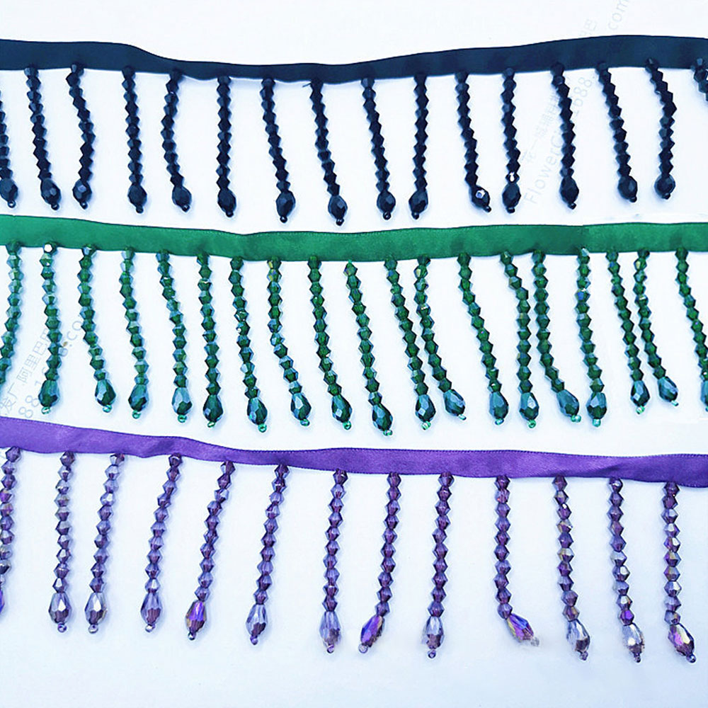5 Color Tassels Beaded Lace Tr - Beaded Trim Fringe avis et prix