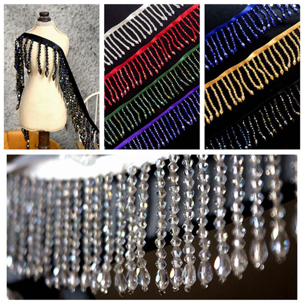 5 Color Tassels Beaded Lace Tr - Beaded Trim Fringe avis et prix