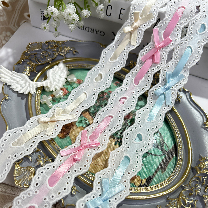 1yard Bow Pleated Lace Lolita  - Lace Ribbon Trim avis et prix