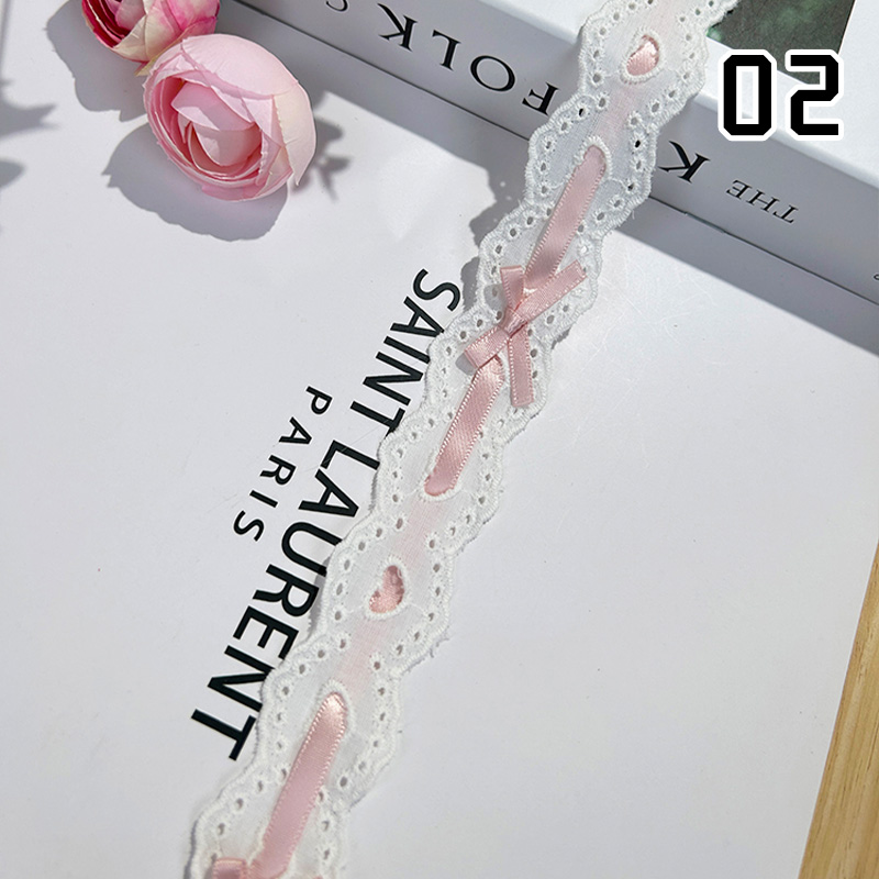 1yard Bow Pleated Lace Lolita  - Lace Ribbon Trim avis et prix