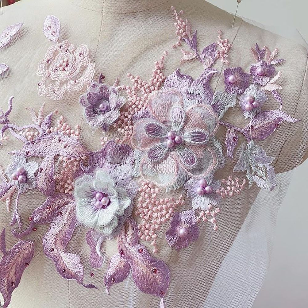 3D Flowers Beaded Lace Fabrics - Embellishments For Scrapbooking avis et prix