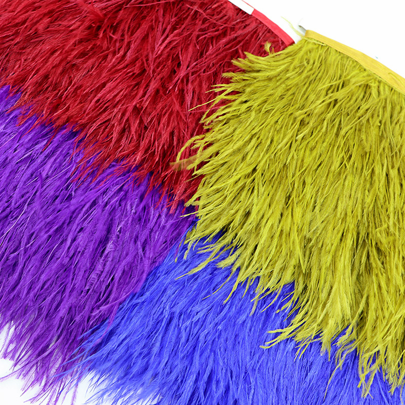 1M 8-10cm Black Ostrich Feathe - Feather Trim Marabou avis et prix