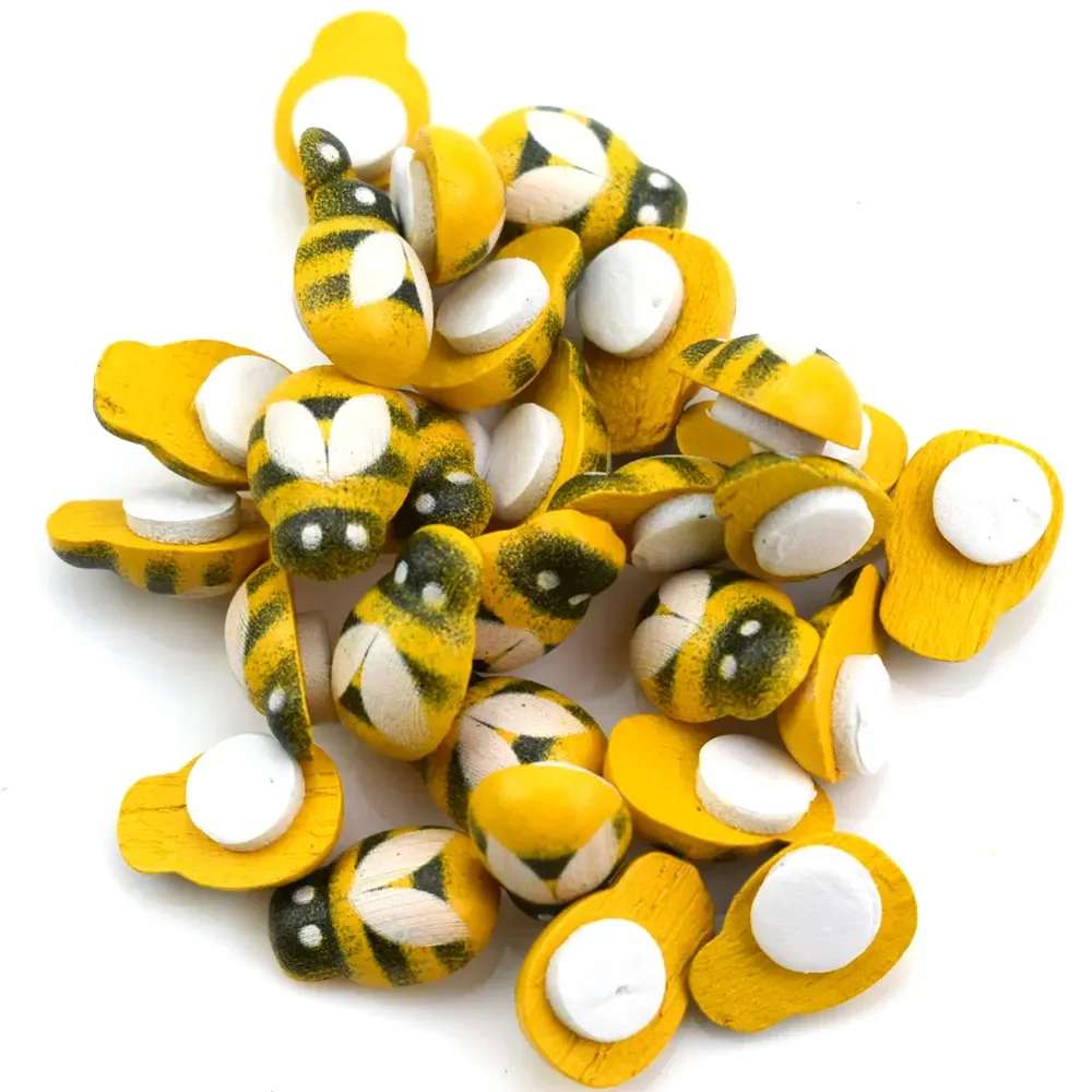 50pcs Yellow Wood Glue Buttons - Embellishment Glue Craft avis et prix