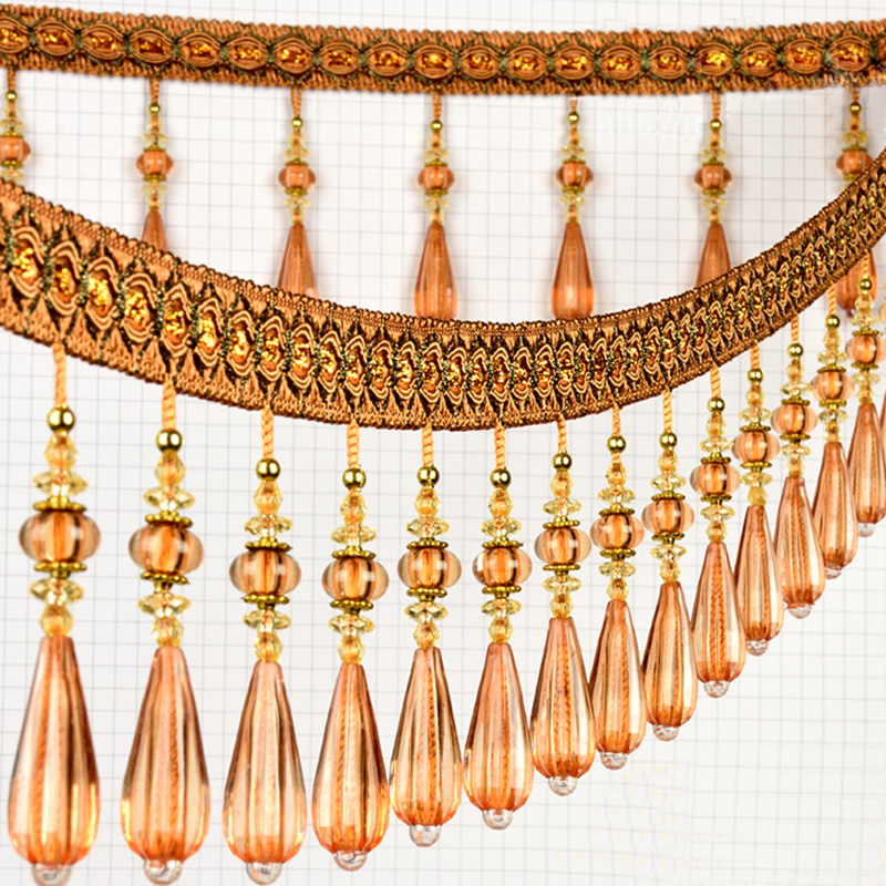 1M Crystal Pendant Tassel Drop - Beaded Trim Fringe avis et prix