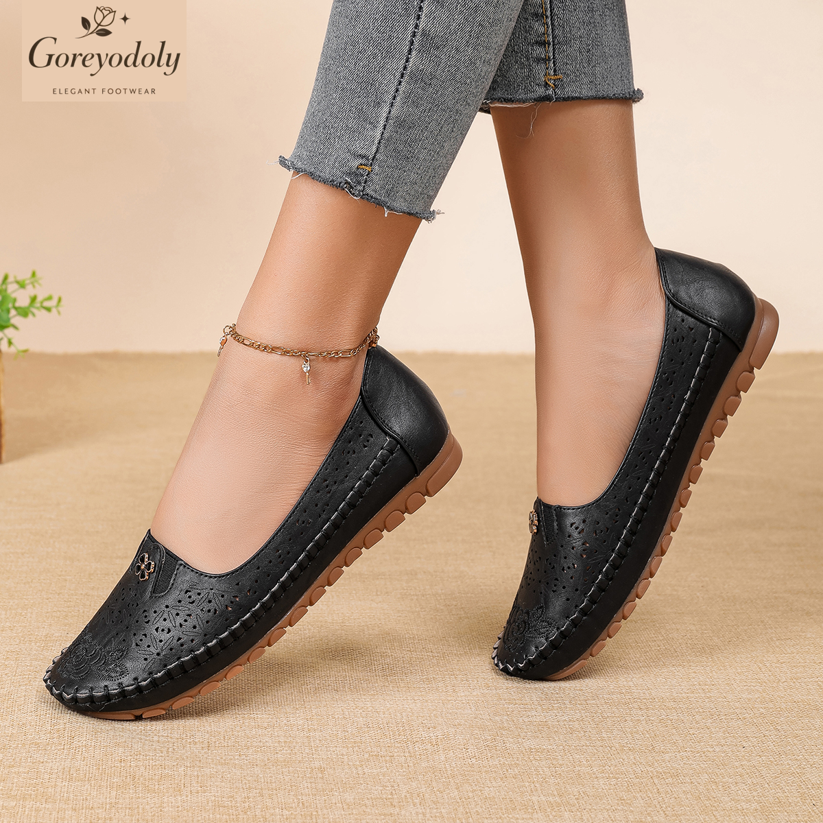 Goreyodoly women loafers flora - Embroidery Embellishments avis et prix