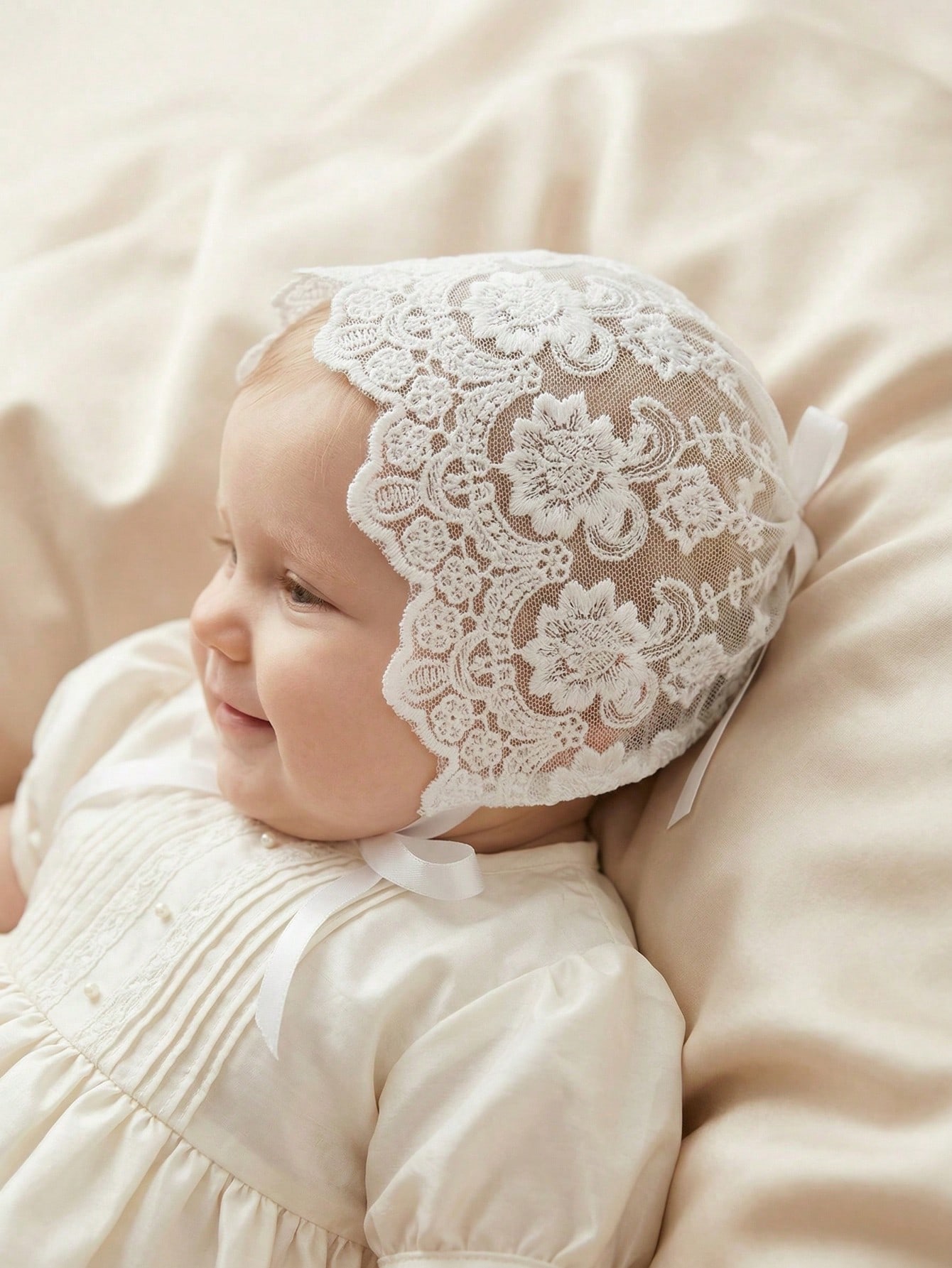 Baby Lace Brim Headband Hat He - Embroidery Embellishments avis et prix