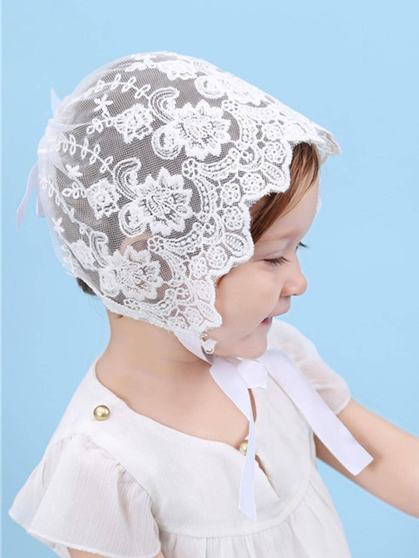 Baby Lace Brim Headband Hat He - Embroidery Embellishments avis et prix