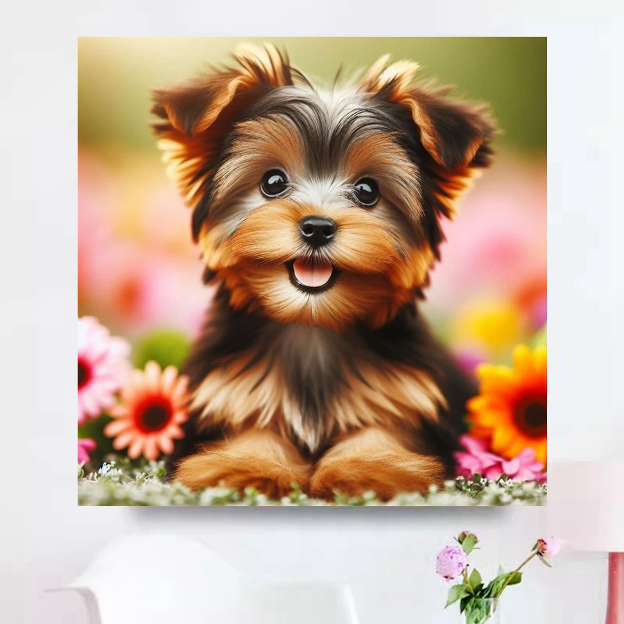 Yorkshire Terrier Dog 5D DIY D - Embroidery Embellishments avis et prix